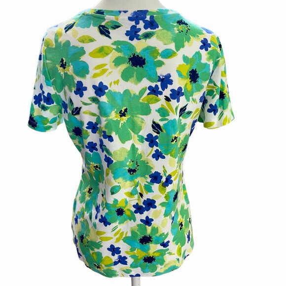 Studio Works V-Neck Floral Top S - Picture 2 of 5